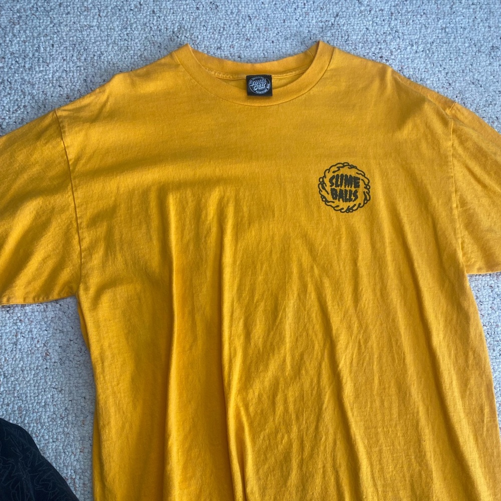 Slime Balls Skate Shirt Size XL Orange Baggy Skate Style Y2K Like New